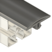 61-080-0 MODULAR SOLUTIONS PVC COVER PROFILE<br>ROUNDED RUBBER W/RIDGES, CUT TO ANY LENGTH PRICE / METER SHOWN